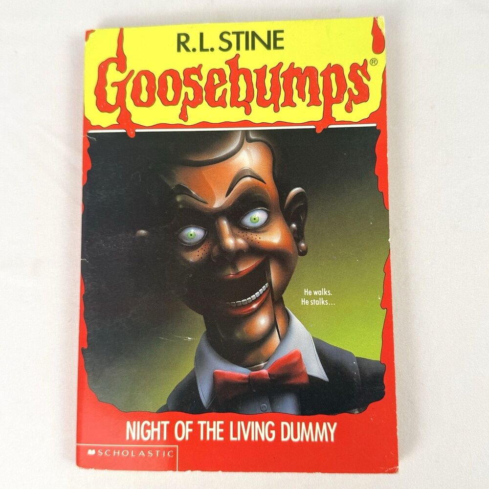 Vtg 1993 Goosebumps 7 Night of the Living Dummy 1st Print Misprint R.L. Stine M1